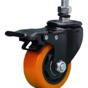 RODIZIO PVC E POLIURETANO C/ FREIO 4 - 100MM ATE 50KG MTX