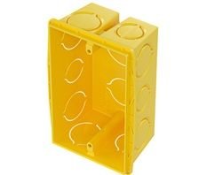 CAIXA 4X2  PRES. PVC EMPILHAVEL AMARELA (C/20) FORTLEV 50426