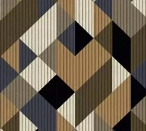 TAPETE TROPICAL  TRIANGULOS COLOR    0,43 X 5 MTS  KAPAZI