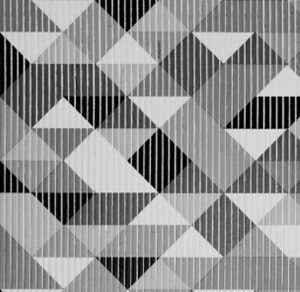 TAPETE TROPICAL  TRIANGULOS CINZA    0,65 X 5 MTS   KAPAZI