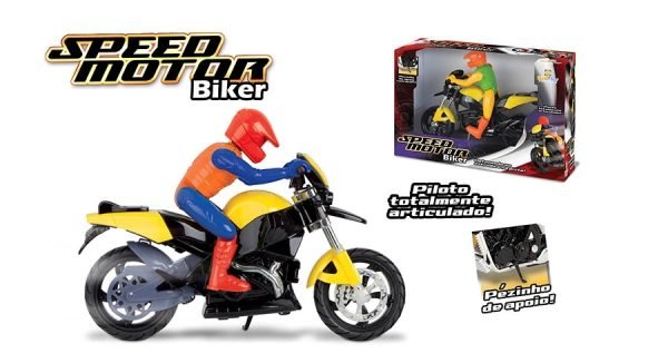 SPEED MOTOR BIKER C/ PILOTO 23,5 X 13,5 X 35 CM DIVPLAST 523