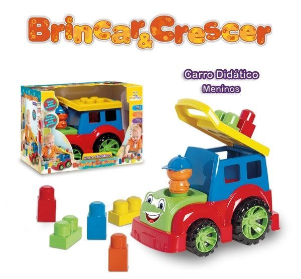 CARRO DIDATICO MENINO B E C 21 X 17 X 24 CM DIVPLAST 546