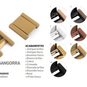 PUXADOR ZAMAC GANGORRA 32MM ALUMINIO FOSCO AKROSUL