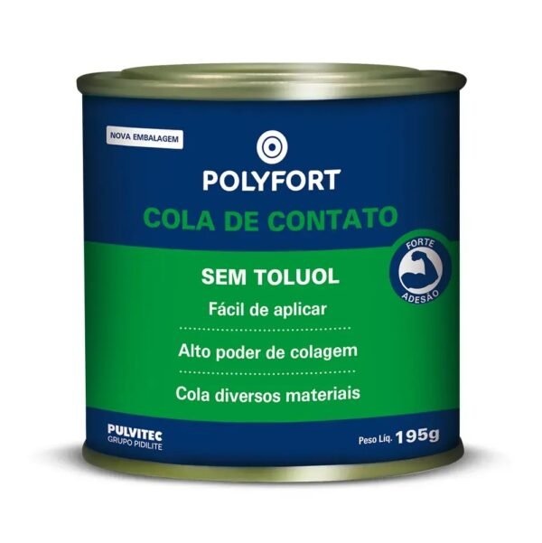 ADESIVO CONTATO  195GR S/ TOLUOL  POLYFORT  PULVITEC TA014