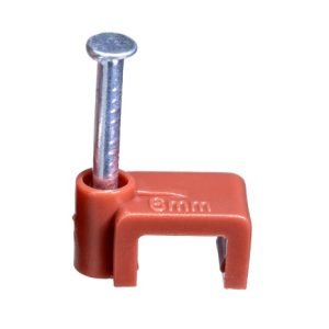 FIXADOR P/ FIO RETANGULAR 8MM MARROM C/50 G20 BRASIL