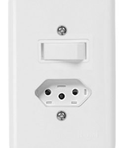 INTERRUPTOR 1 TECLA + TOMADA 10A BRANCA STYLUS ILUMI I.20200