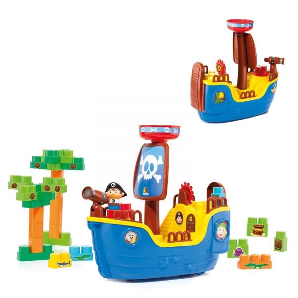 NAVIO PIRATA COM 30 BLOCOS BABY LAND CARDOSO TOYS