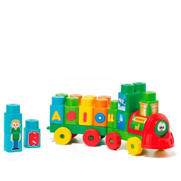TRENZINHO DIDATICO 28 PECAS BABY LAND CARDOSO TOYS