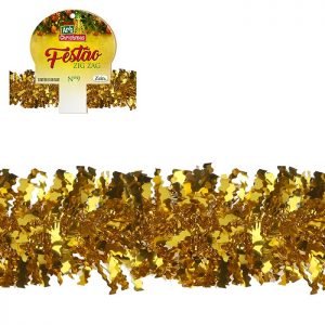 FESTAO ZIG ZAG 9CM X 2 MT  DOURADO ZEIN Z364571
