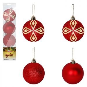 BOLA TB TURKI 8CM (4 PCS) VERMELHA ZEIN Z382247
