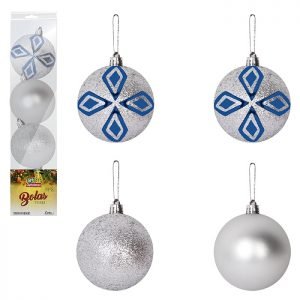 BOLA TB TURKI 8CM (4 PCS) PRATA ZEIN Z382261