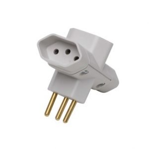 PINO 3 SAIDAS 2P + T  CINZA (10A)   ILUMI  I.12250