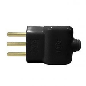 PINO PRENSA CABO 2P+T 10A 250V PRETO ILUMI I.14070