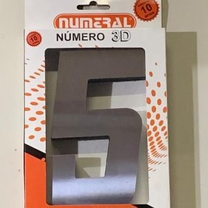 NUMERO RESIDENCIAL QUAD 3D ESPELHADO 5 AKROSUL NUM2076