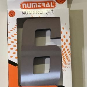 NUMERO RESIDENCIAL QUAD 3D ESPELHADO 6 AKROSUL NUM2077