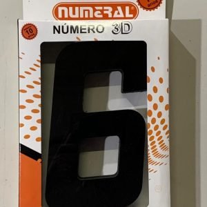 NUMERO RESIDENCIAL QUAD 3D PRETO 6 AKROSUL NUM2087