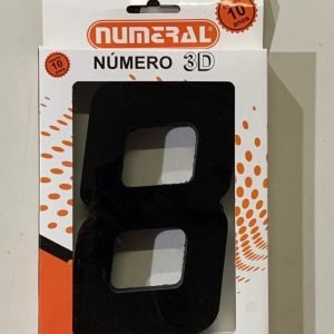 NUMERO RESIDENCIAL QUAD 3D PRETO 8 AKROSUL NUM2089