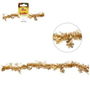 FESTAO FLOCO DE NEVE 4 CM X 2 MT DOURADO ZEIN Z331719