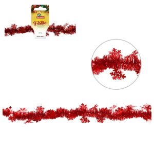 FESTAO FLOCO DE NEVE 4 CM X 2 MT VERMELHO ZEIN Z332266