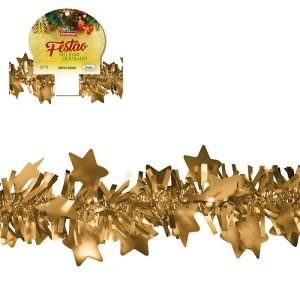FESTAO BIG STAR 9 CM X 2 MT DOURADA ZEIN Z370350