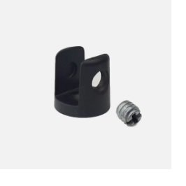 SUPORTE P/ VIDRO ZAMAC REDONDO 6MM PRETO FOSCO AKROSUL