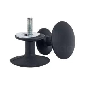 PUXADOR ZAMAC BOX5000 MINI DUPLO C/HASTE M4 PRETO FO AKROSUL