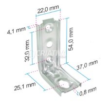 CANTONEIRA METALICA DV3030 ZINCADA AKROSUL
