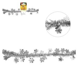 FESTAO FLOCO DE NEVE 4 CM X 2 MT PRATA ZEIN Z331986