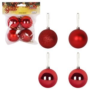 BOLA SAQ LISA 5CM (4 PCS) VERMELHA ZEIN Z304485