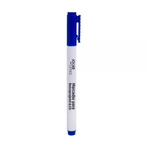 MARCADOR CD/RETROPROJETOR PONTA 2MM AZUL LEONORA