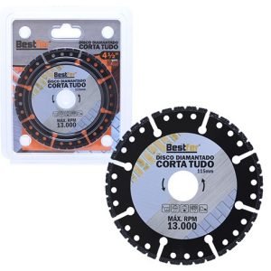 DISCO DIAMANTADO  CORTA TUDO  4,5 POL. BESTFER  BFH2911