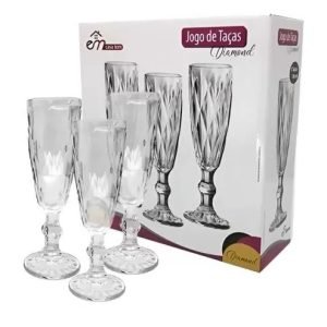 JG TACAS CHAMPAGNE DIAMOND 180 ML C/ 3 INGA 13609