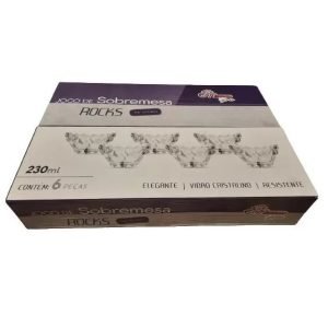 JG SOBREMESA ROCKS 230 ML C/ 6 INGA 15756