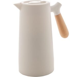 GARRAFA TERMICA WOOD BRANCA 1 LITRO SAKES ECO24002