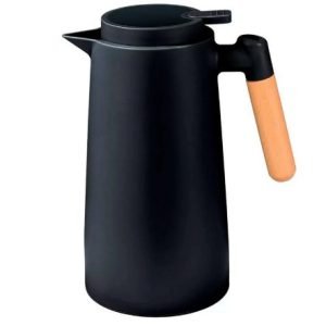 GARRAFA TERMICA WOOD 2 PRETA 1 LITRO SAKES ECO24008