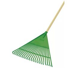 VASSOURA PVC  VERDE  P/JARDIM 22 GARRAS C/CABO  AKROSUL