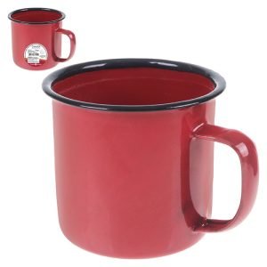CANECA ESMALTADA 350 ML VERMELHA 8 CM ZEIN Z377014