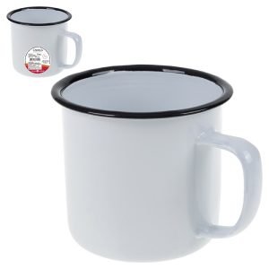 CANECA ESMALTADA 350 ML BRANCA 8 CM ZEIN Z377021