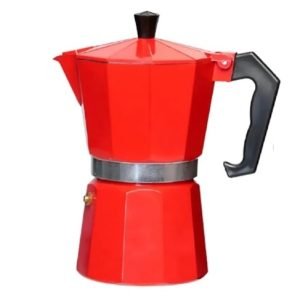 CAFETEIRA ITALIANA ALUMINIO VERMELHA SAKES