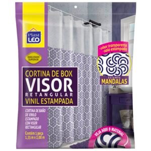 CORTINA BOX VINIL VISOR RET MANDALAS PLAST LEO  PL623-M