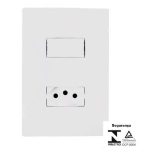 CJ 1 INTERRUPTOR SIMPLES + TOMADA (10A)  I9  ILUMI I.94200