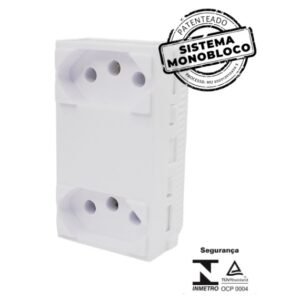 MODULO 2 TOMADAS 10A SEPARADAS MONOBLOCO I9 ILUMI I.95120