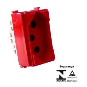 MODULO TOMADA 20A VERMELHO I9 ILUMI I.95142