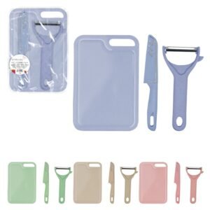 KIT TABUA PLAST 28 CM C/ FACA E DESCASCADOR ZEIN Z434960