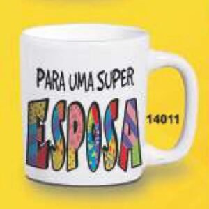 CANECA REDONDA 280ML 9,5 X 11,5CM SUPER ESPOSA CPT14011