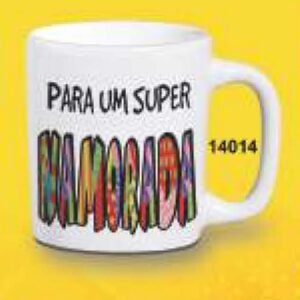 CANECA REDONDA 280ML 9,5 X 11,5CM SUPER NAMORADO CPT14004