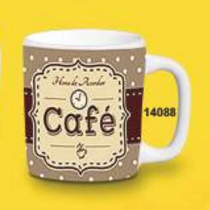CANECA REDONDA 280ML 9,5 X 11,5CM ACORDAR/CAFE CPT14088