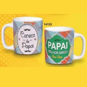 CANECA REDONDA 280ML 9,5 X 11,5CM PAI MELHOR AMIGO CPT14133