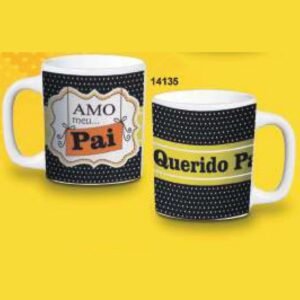 CANECA REDONDA 280ML 9,5 X 11,5CM QUERIDO PAI CPT14135