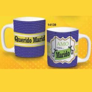 CANECA REDONDA 280ML 9,5 X 11,5CM QUERIDO MARIDO CPT14139